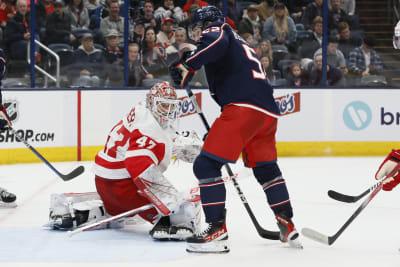 Red Wings edged by Devils in season-opener 4-3 