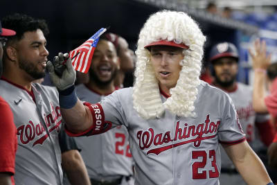 Detroit Tigers Zack Short wears a Red Wings hockey helmet as celebrates in  the dugout after hitting a three-run home run against the Kansas City  Royals, Wednesday, May 24, 2023, in Kansas