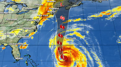 Tropical storm warning issued for Bermuda as Philippe turns north;  projected to hit New England