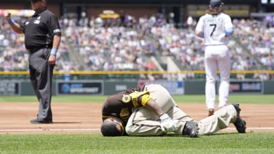 Padres slugger Machado draws first pitch clock violation –