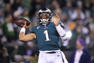 Jalen Hurts, Eagles pound Giants early, coast to NFC title game – Orange  County Register