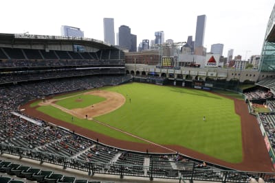 Astros fans gather at Minute Maid Park to watch Game 3