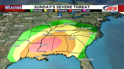 Cool weather continues, rain for the Deep South