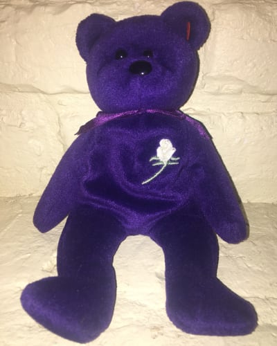 1st Edition**Princess Diana Beanie Baby**NO ROSE**SUPER RARE**INDONESIA***