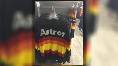 Vintage-style Astros sweater for sale at team store but it'll cost you