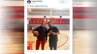 Rapper Drake spotted hanging out at University of Houston with basketball  team