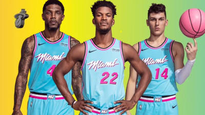 Miami Heat 2019-2020 Blue Vice City Shorts - Rare Basketball Jerseys