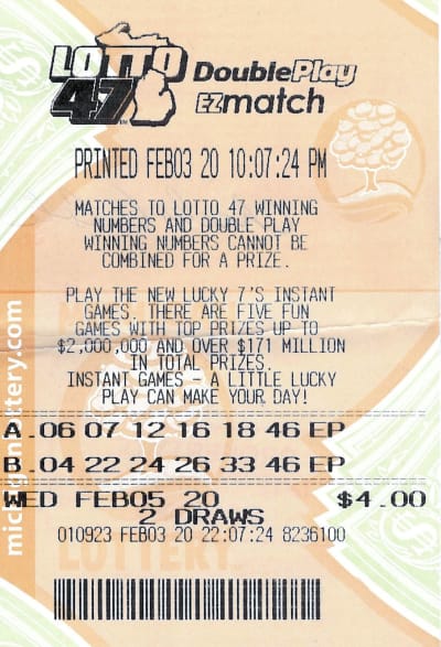 Michigan Lottery Macomb County man claims 3.4M Lotto 47 jackpot