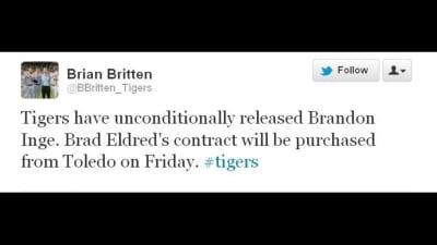 The Tigers give Brandon Inge his unconditional release - NBC Sports