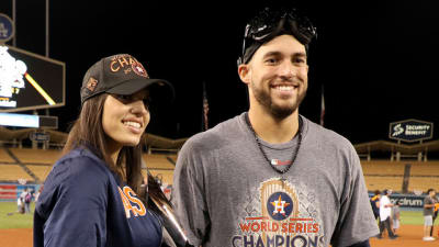 Charlise & George Springer's Wedding Kiss