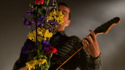 Vocalist Guitarist Jesse Lacey of Brand New performs during the