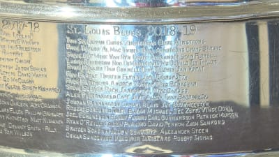 Stanley Cup engraved with names of 2018-19 Blues