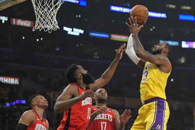 Harden scores 48 points, Rockets beat Lakers in OT