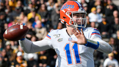 Kyle Trask of the Florida Gators passes during a game against the