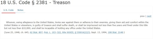 Treason definition