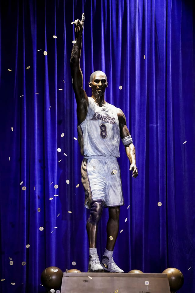 Kobe Bryant immortalized with a 19-foot bronze statue outside the
