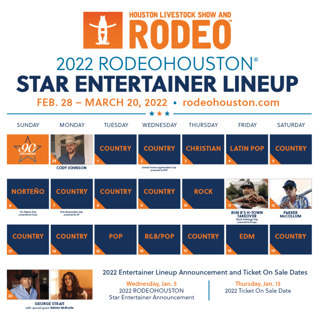 Take a look: Houston Rodeo releases 2022 entertainment genres calendar take-a-look-houston-rodeo-releases-2022-entertainment-genres-calendar