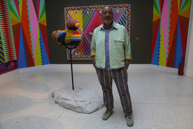 Choctaw artist Jeffrey Gibson confronts history at US pavilion as