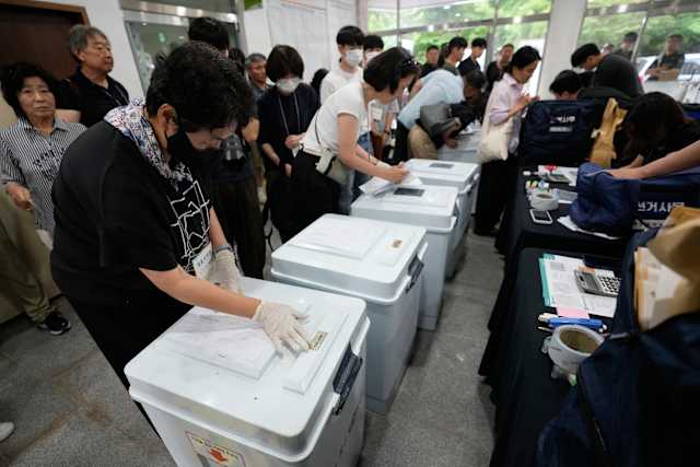 Exit polls suggest landslide win by South Korea's ruling liberal party in local elections