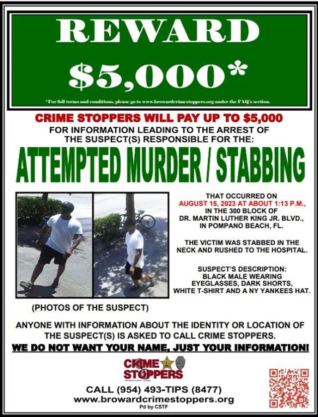 Deputies searching for suspect caught on camera stabbing woman in Pompano Beach.