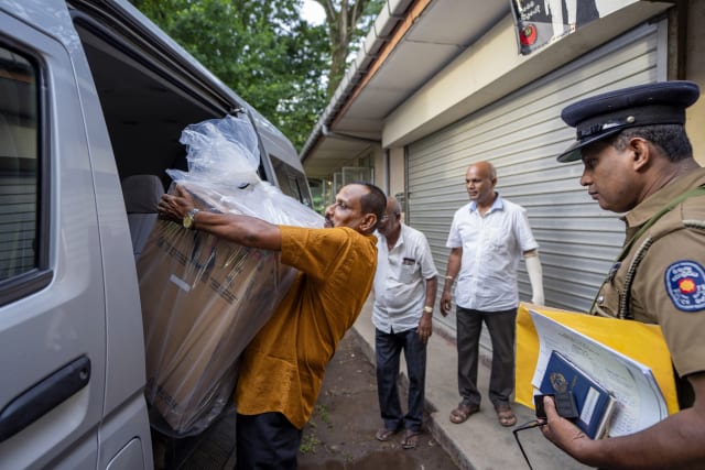 A Marxist lawmaker leads the vote count in Sri Lanka's presidential election