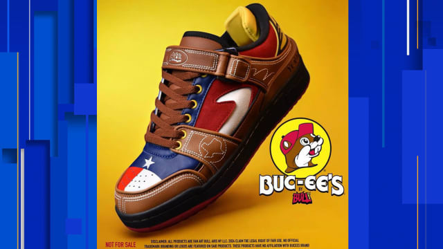 Texas artist creates a fun iconic pair of Buc ee s shoes