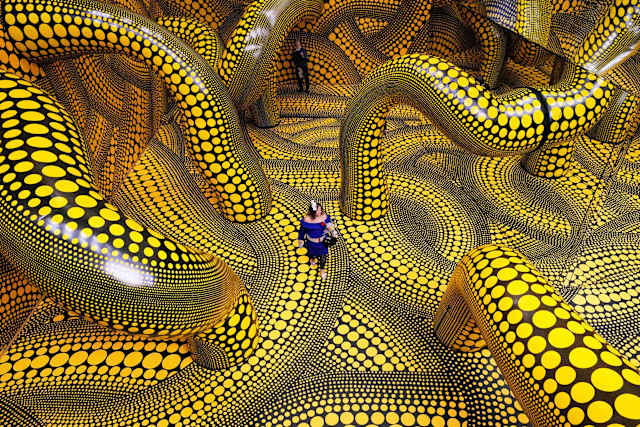 German museum celebrates famed Japanese artist Kusama in vast new
