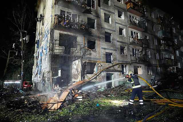 Russia hits Ukrainian capital with ballistic missiles and drones, killing  at least 9