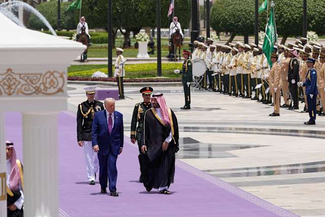 Golden swords and Arabian horses: Saudi Arabia's crown prince gives Trump a  lavish royal welcome