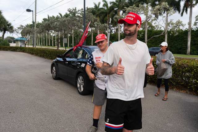 A weekend ritual for Trump's Florida die-hards to get a brief