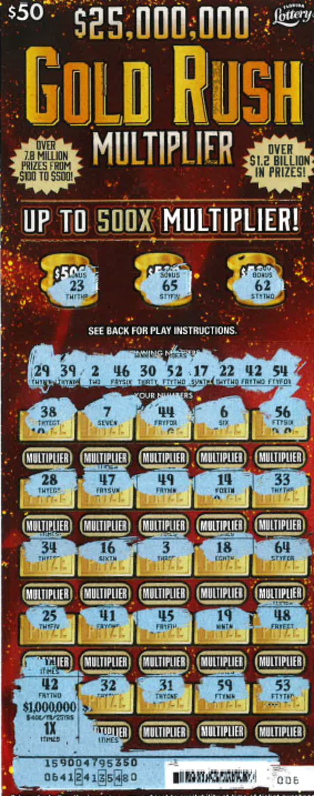 Jacksonville man wins $1 million prize from scratch-off