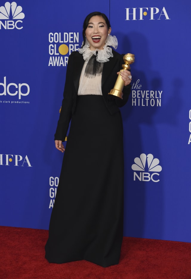awkwafina golden globes dress Awkwafina attends the 82nd Annual Golden Globe Awards at The Beverly... News Photo