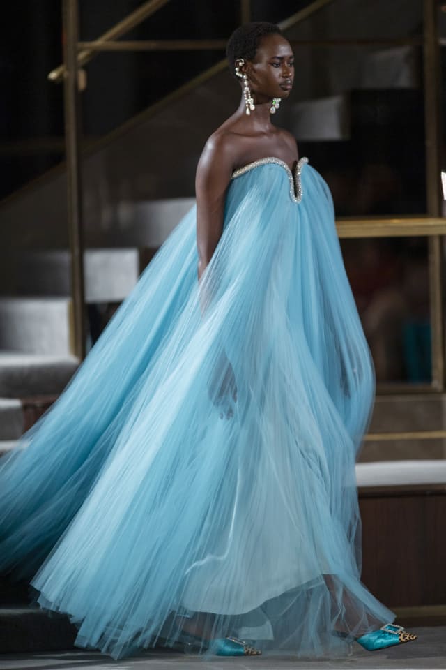 prabal gurung blue dress PRABAL GURUNG Halter Tiered Gown w/ Tags main image 0