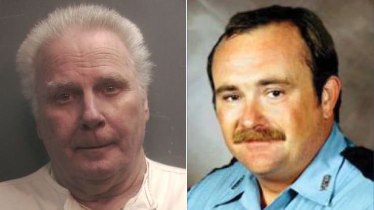 Carl Wayne Buntion, left, and Houston police officer James Irby.