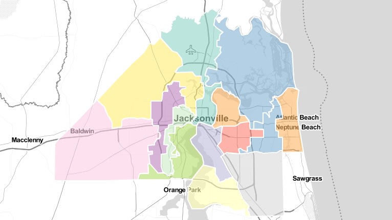 Jacksonville Fl City Map 🔒 Insider Interactive: See How Jacksonville's City Council Districts Will Change Jacksonville Fl City Map 🔒 Insider Interactive: See How Jacksonville's City Council Districts Will Change