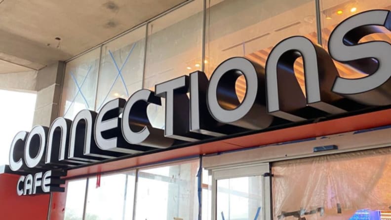 Connections Cafe and Eatery Marquee shared by Disney Imagineer Zach Riddley
