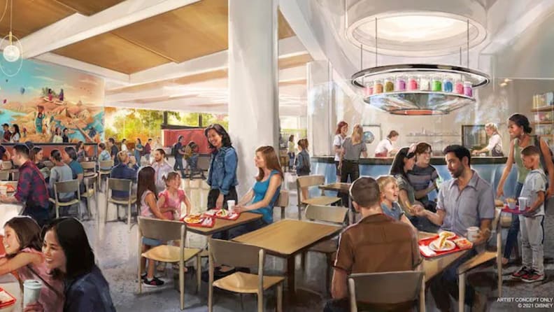 Rendering of all-new Connections Cafe and Eatery at EPCOT