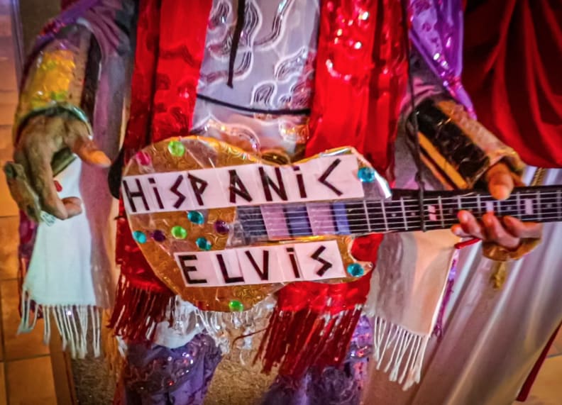 (Image of "Hispanic Elvis" at Mi Tierra provided by Texas Eats host David Elder.)