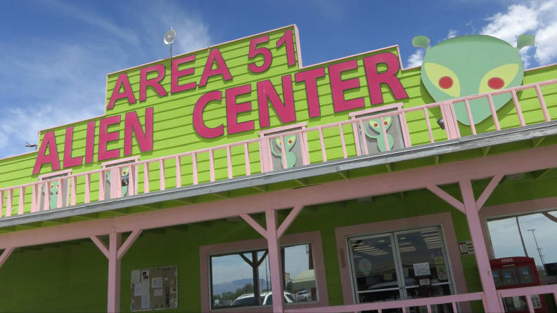 This is not the real Area 51, as you might have inferred. Area 51 is another name for a portion of Edwards Air Force Base that UFO enthusiasts have theorized contains evidence of visitors from outer space (Sean Gallup/Getty Images).