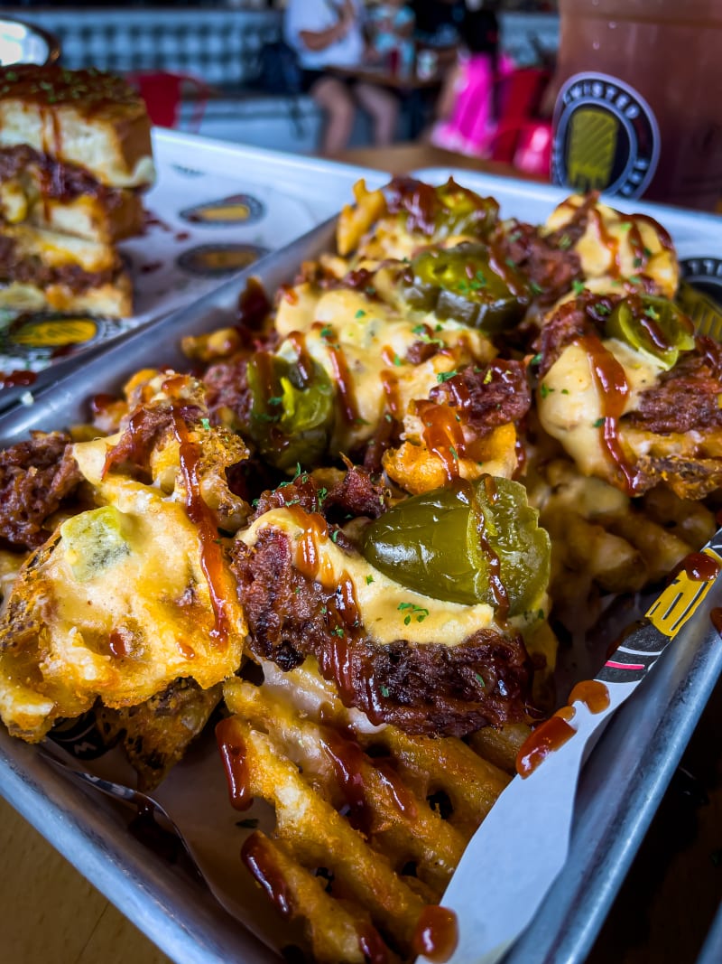 Loaded Waffle Fries from Twisted Grilled Cheese