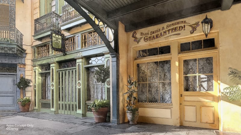 An all-new retail store will be opening in New Orleans Square at Disneyland Park in Anaheim, Calif., on Sept. 20, 2022, called EudoraÕs Chic Boutique Featuring TianaÕs Gourmet Secrets. Tiana is collaborating with her talented dressmaker mother, Eudora, to open this fantastic little shop, with accessories to create and serve masterful Orleans-style cuisine and more. (Artist Concept/Disneyland Resort)