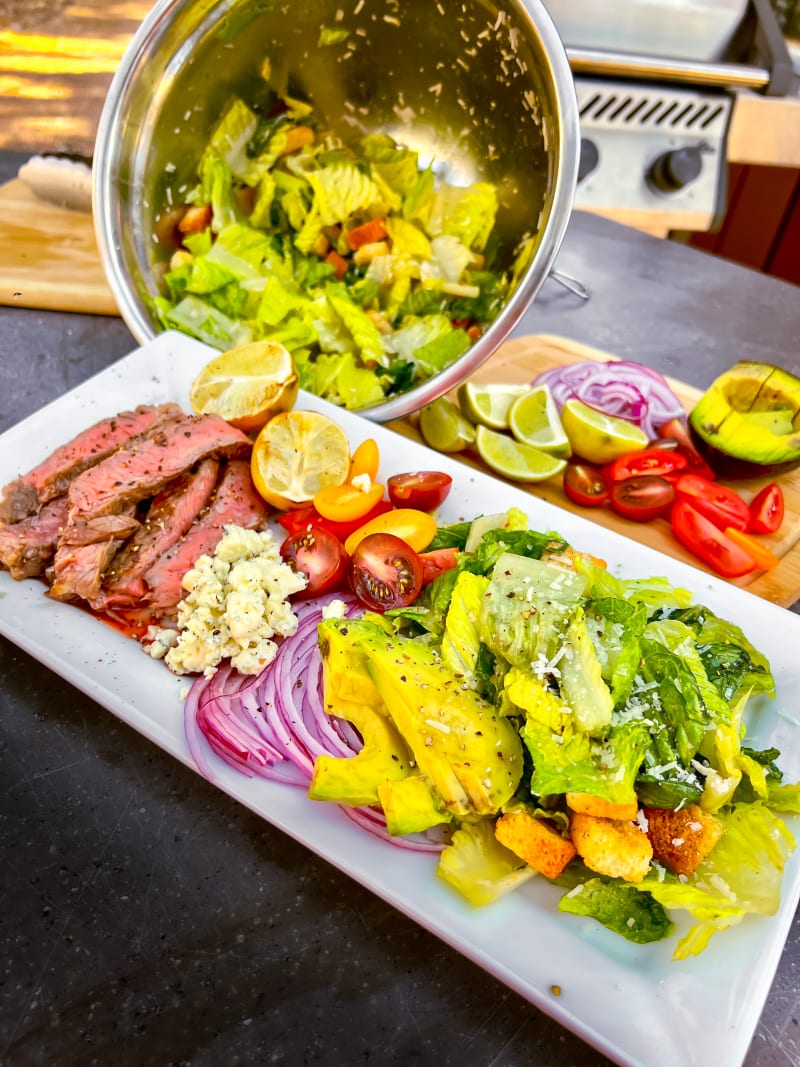 Grilled Romaine and Ribeye Salad