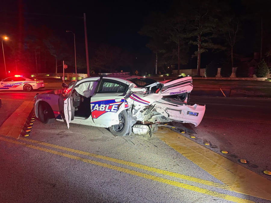 Suspected drunk driver arrested after crashing into deputy (Mark Herman, Harris County Constable Precinct 4)