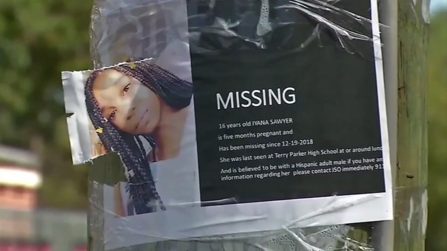 Iyana Sawyer missing poster