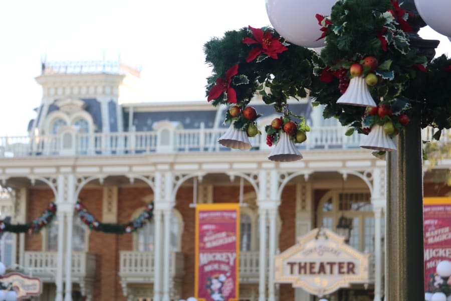 Holiday decorations at Magic Kingdom. Nov. 2, 2023