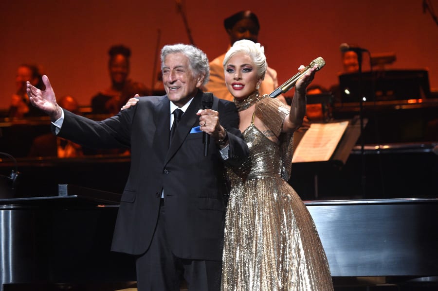 Tony Bennett and Lady Gaga perform live at Radio City Music Hall on August 05, 2021 in New York City.  