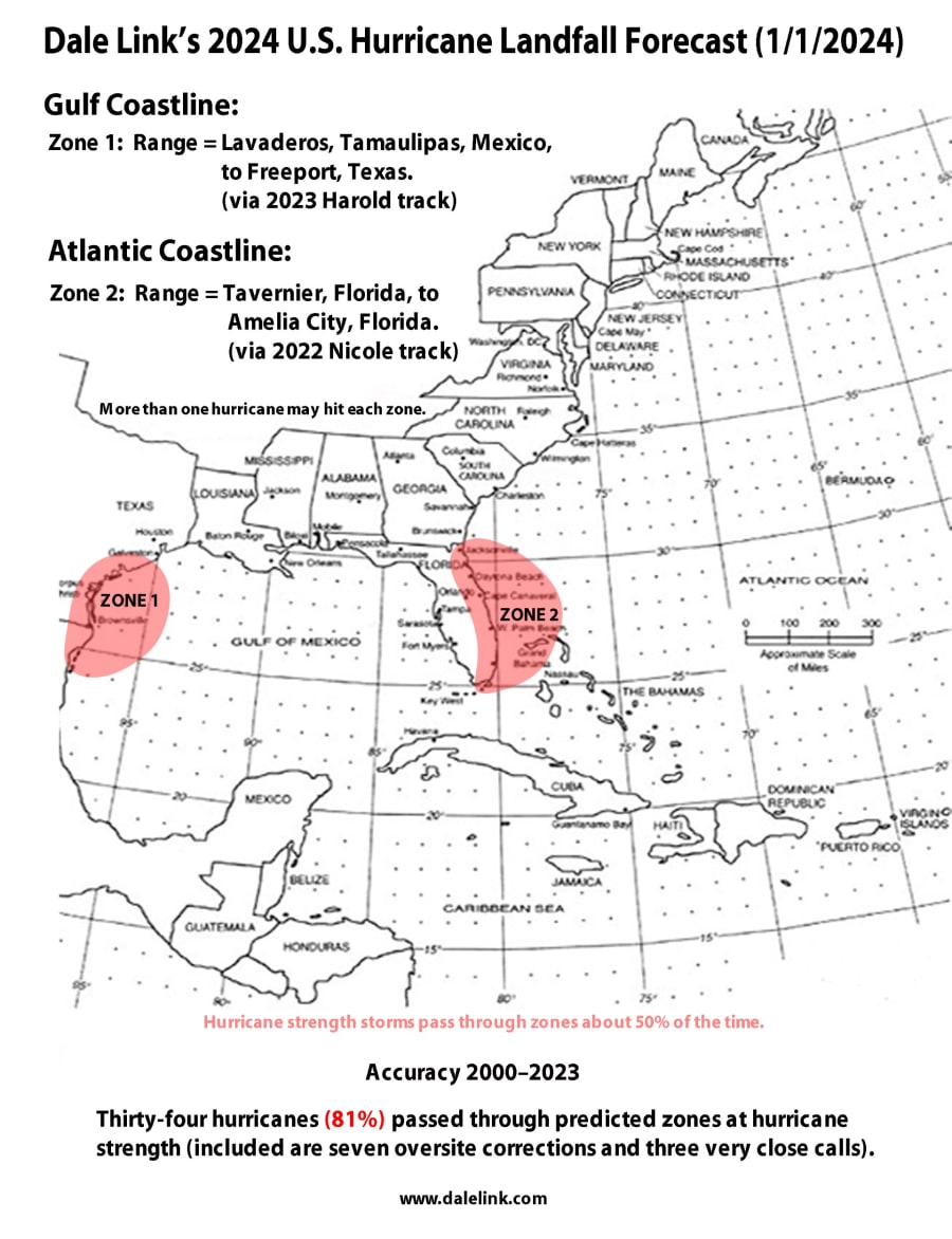 Joe Bastardi's Hurricane Season predictions for '24