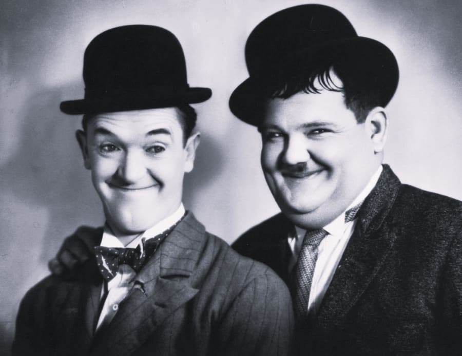 You know him better as Oliver Hardy, part of the film duo Laurel and Hardy.