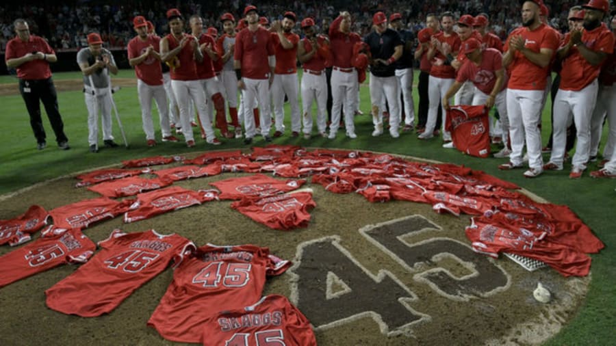 Angel looking down on us': Inside memorable baseball tribute in Anaheim