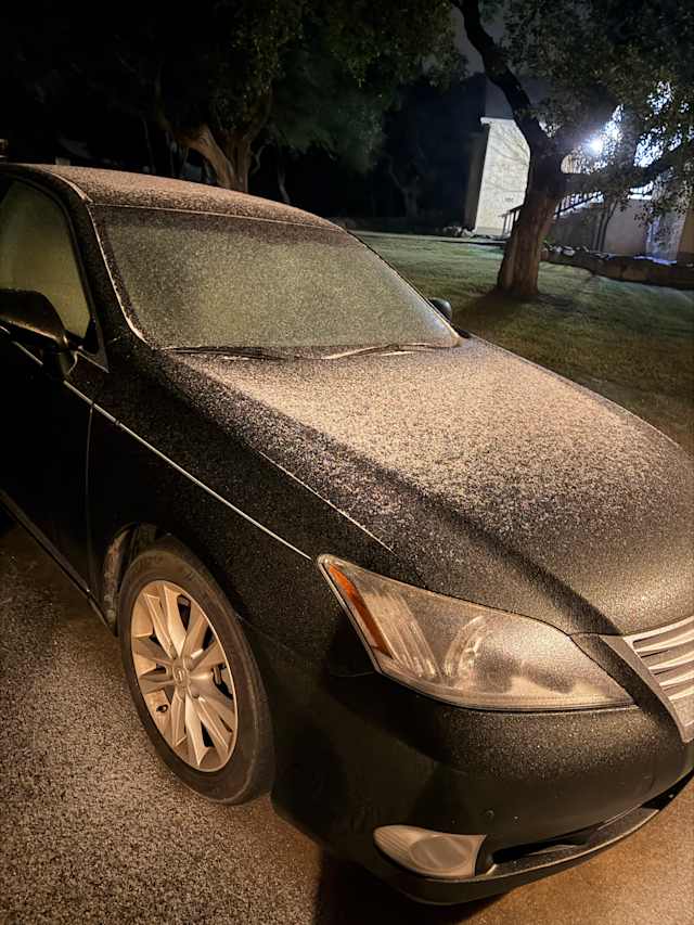 Accumulating on our cars and driveways in Timberwood Park